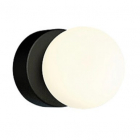 Настенный светильник для ванной комнаты с круглым плафоном Nowodvorski Brazos 8057 черный/матовое белое стекло
