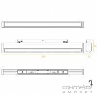 Трековый магнитный светильник Kloodi KDMG-MOON315 12W 3K BK черный