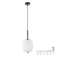 Подвесной светильник с круглым плафоном Nova Luce Lato 9624075 черный/белое матовое стекло