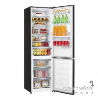 Двухкамерный холодильник с нижней морозильной камерой Hisense RB440N4GBE черный