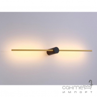 Настінний LED-світильник у формі тонкого циліндра витягнутого Kloodi Deco WA-GALA R910 3K BK/GD