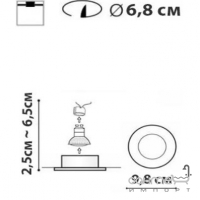 Круглый врезной точечный светильник Friendlylight Porto FL1052 белый