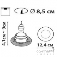 Круглый врезной точечный светильник под шпатлевку Friendlylight Deep FL1067 черный