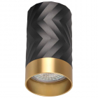 Круглый накладной точечный светильник Goldlux Arras 323521 черный/золото