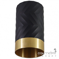 Круглий накладний точковий світильник Goldlux Arras 323521 чорний/золото