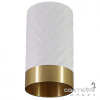 Круглий накладний точковий світильник Goldlux Arras 323583 білий/золото