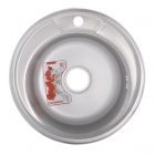 Кругла кухонна мийка із нержавіючої сталі Zerix Satin Z490-06-160E сатін