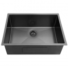 Прямокутна кухонна мийка Zerix ZH4843B-215 (3.0/1.0) PVD-Black чорна нержавіюча сталь