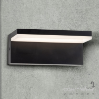 Настенный уличный светильник в форме прямоугольника Goldlux Tesa Q LED 324047-PLX 10W 4000K черный
