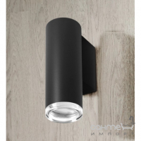 Настенный уличный светильник в форме цилиндра с направленным светом Goldlux Turyn 324764 черный