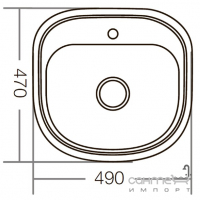 Прямоугольная кухонная мойка из нержавеющей стали Zerix Decor Z4947-08-180D декор