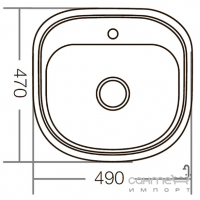 Прямокутна кухонна мийка із нержавіючої сталі Zerix Microdecor Z4947-08-180MD мікродекор