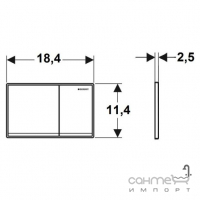 Панель смыва Geberit Omega60 115.081.JL.1 песочно-серая зеркальная, вровень со стеной