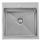 Квадратна кухонна мийка Zerix Handmade ZH5050S-215 (3.0/1.0) Satin нержавіюча сталь сатін
