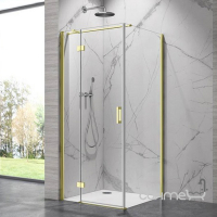 Квадратна душова кабіна Armaform Werra Brushed Gold 111-40595 профіль золото/прозоре скло