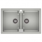 Прямокутне кухонна мийка на дві чаші Axis Mojito 160 11A.MO160.810.1021A concrete бетон