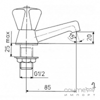 Кран для холодной воды Armaform Armatura 210-010-00 хром