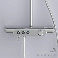 Змішувач-термостат для ванни з душовою стійкою Dusel Pour Chrome Smart 245307000 хром