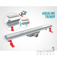 Лінійний душовий трап Valtemo Aqualine Trendy VLD-601320 решітка сталь, під плитку