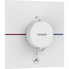 Змішувач-термостат для душу прихованого монтажу Hansgrohe ShowerSelect Comfort E 15575700 матовий білий