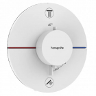 Змішувач-термостат для душу прихованого монтажу Hansgrohe ShowerSelect Comfort S 15554700 матовий білий