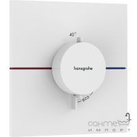 Змішувач-термостат для душу прихованого монтажу Hansgrohe ShowerSelect Comfort E 15574700 матовий білий