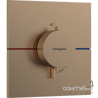 Змішувач-термостат для душу прихованого монтажу Hansgrohe ShowerSelect Comfort E 15574140 бронза браш