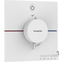 Змішувач-термостат для душу прихованого монтажу Hansgrohe ShowerSelect Comfort E 15571700 матовий білий