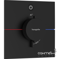 Змішувач-термостат для душу прихованого монтажу Hansgrohe ShowerSelect Comfort E 15571670 матовий чорний
