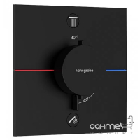 Змішувач-термостат для душу прихованого монтажу Hansgrohe ShowerSelect Comfort E 15572670 матовий чорний