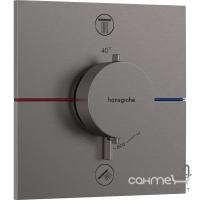 Змішувач-термостат для душу прихованого монтажу Hansgrohe ShowerSelect Comfort E 15572340 матовий чорний хром