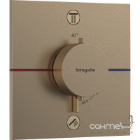 Змішувач-термостат для душу прихованого монтажу Hansgrohe ShowerSelect Comfort E 15572140 бронза браш