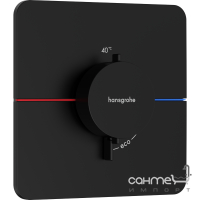 Змішувач-термостат для душу прихованого монтажу Hansgrohe ShowerSelect Comfort Q 15588670 матовий чорний