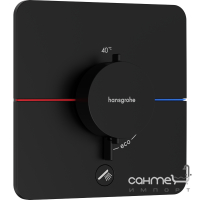 Змішувач-термостат для душу прихованого монтажу Hansgrohe ShowerSelect Comfort Q 15589670 матовий чорний