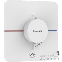Змішувач-термостат для душу прихованого монтажу Hansgrohe ShowerSelect Comfort Q 15589700 матовий білий