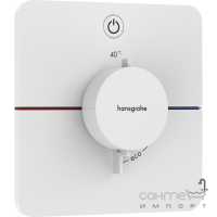 Смеситель-термостат для душа скрытого монтажа Hansgrohe ShowerSelect Comfort Q 15581700 матовый белый