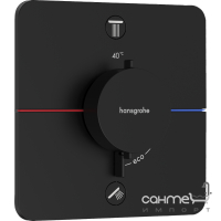 Змішувач-термостат для душу прихованого монтажу Hansgrohe ShowerSelect Comfort Q 15583670 матовий чорний