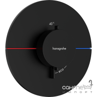 Смеситель-термостат для душа скрытого монтажа Hansgrohe ShowerSelect Comfort S 15559670 матовый черный