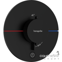 Смеситель-термостат для душа скрытого монтажа Hansgrohe ShowerSelect Comfort S 15562670 матовый черный