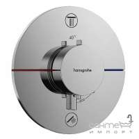 Змішувач-термостат для душу прихованого монтажу Hansgrohe ShowerSelect Comfort S 15554000 хром
