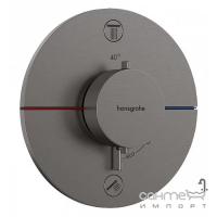 Змішувач-термостат для душу прихованого монтажу Hansgrohe ShowerSelect Comfort S 15554340 матовий чорний хром