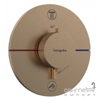 Змішувач-термостат для душу прихованого монтажу Hansgrohe ShowerSelect Comfort S 15554140 бронза браш