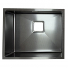 Прямоугольная кухонная мойка на одну чашу Fabiano Quadro 53 Celldecor Nano Grafit 530х440 графит