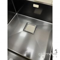 Прямокутна кухонна мийка Fabiano Quadro 53 Celldecor Nano Grafit 530х440 графіт