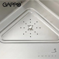 Прямоугольная кухонная мойка с коландером Gappo GS7246 нержавеющая сталь