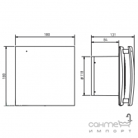 Осевой вентилятор для ванной комнаты Soler&Palau Decor-200 CZ Design 5210640800 белый
