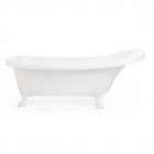 Овальная отдельностоящая ванна на львиных лапках Imprese Eva 170 белая, ножки белые