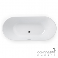Овальная акриловая отдельностоящая ванна Imprese Berthe 170 белая
