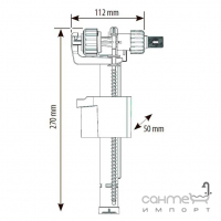 Впускний механізм Siamp Compact 95L-3/8P бічний підвід, щвидке наповнення
