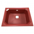 Прямоугольная кухонная мойки Fabiano Crystal 61x46 Rouge красная
